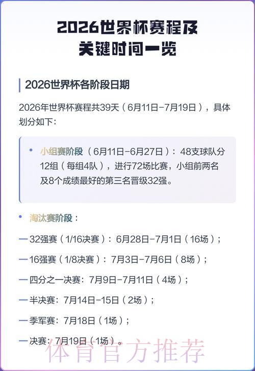 2026世界杯比赛时间最新赛事详情免费观看 2026世界杯比赛时间最新赛事详情免费观看